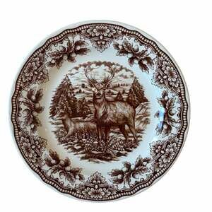 Royal Stafford Homeland STAG Porcelain Dinner Plates 11" Set of 3 Brown England